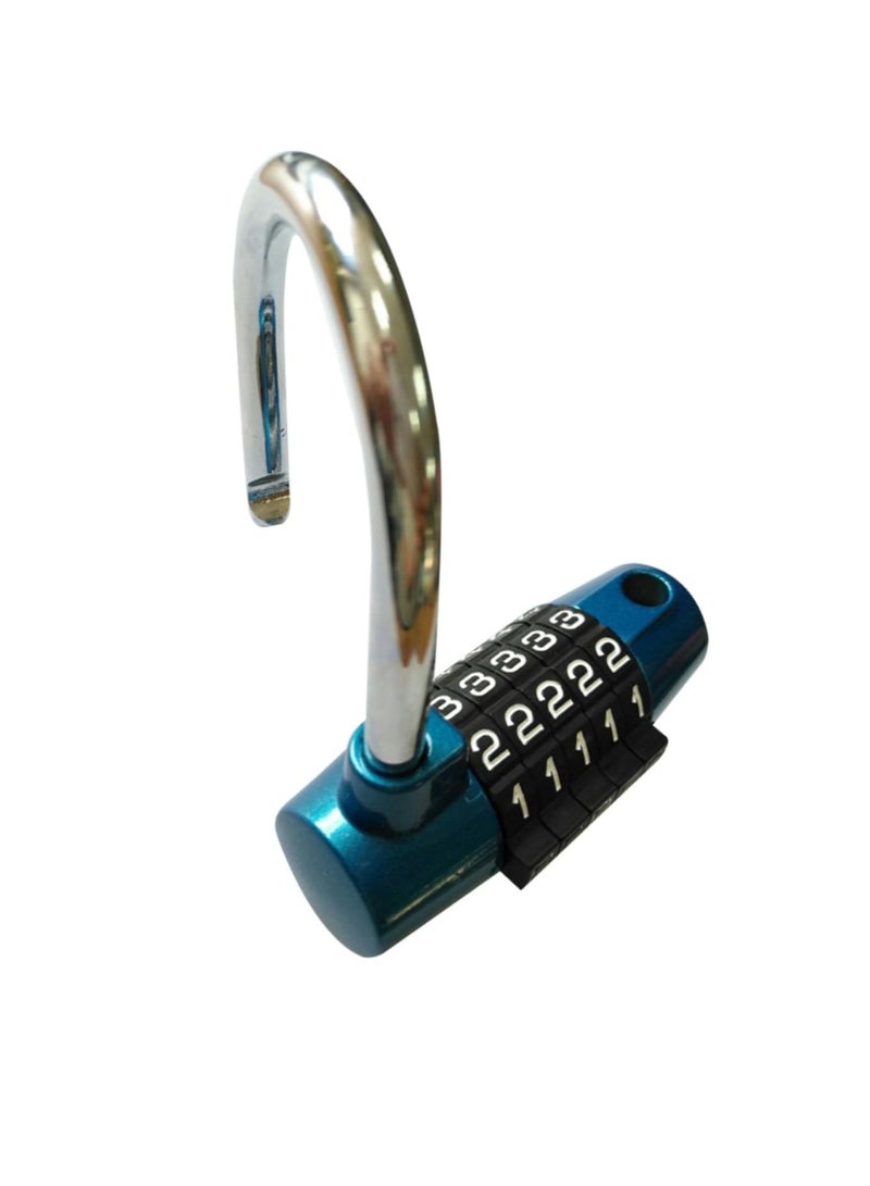 AROAQ Combination Padlock, 5 Dial Digit Number Combination Travel Password Lock, Resettable Code Combo Security Lock, Compact And Durable Lock For Cabinet Gate Locker Toolbox Gym, (1pc, Black) - Image 2