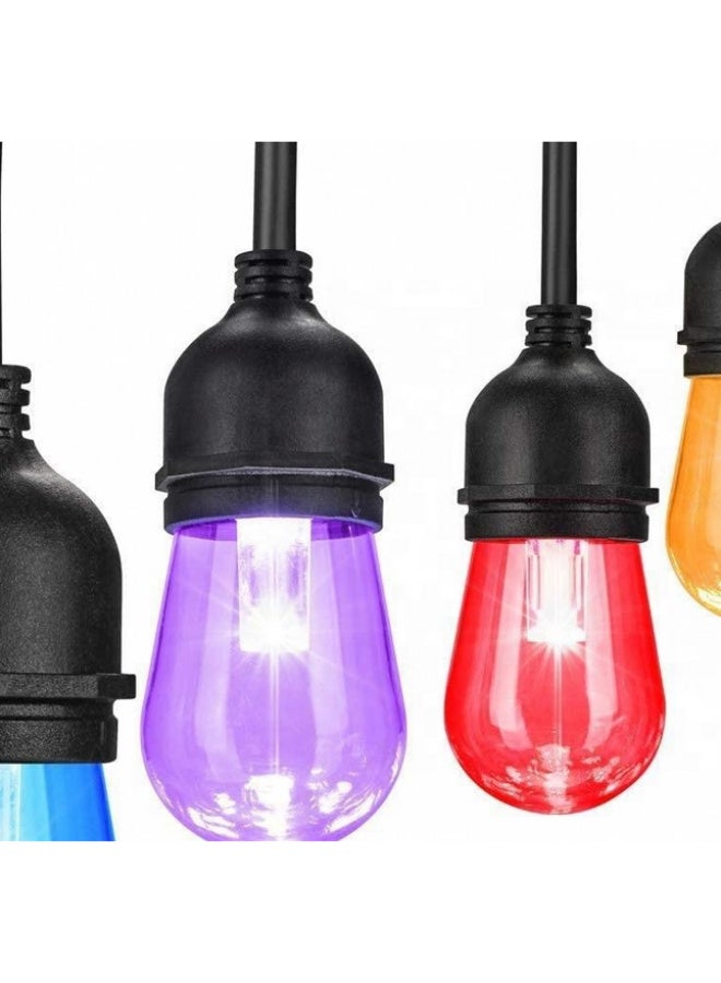 A string of 10 colorful LED lights, perfect for parties and weddings. Durable, weather-resistant, and waterproof. Solar powered. - Image 5