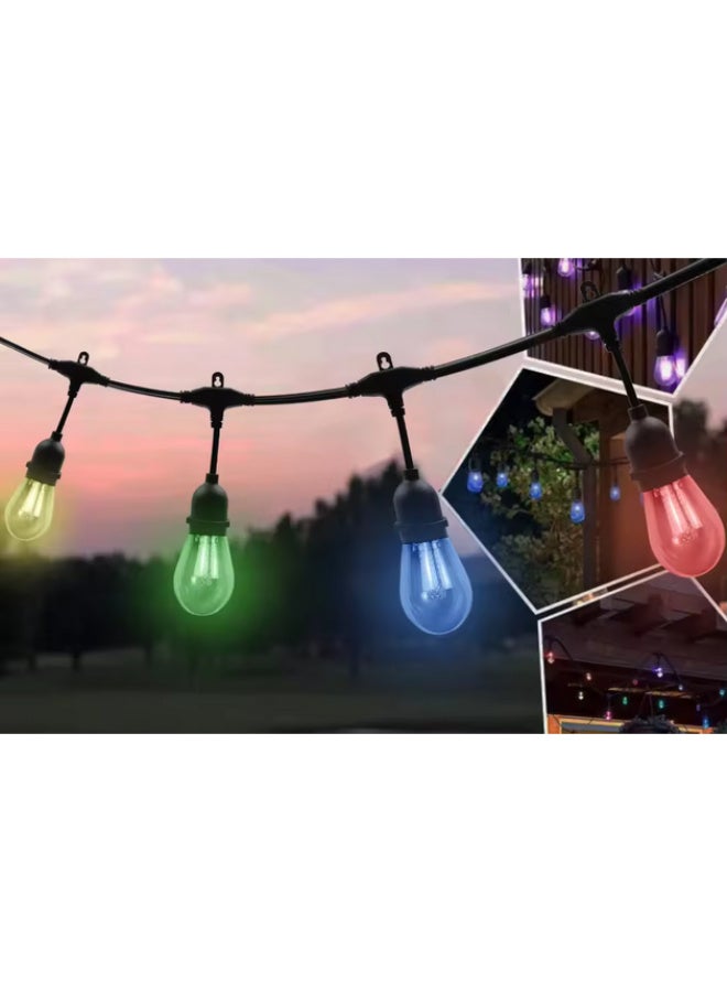 A string of 10 colorful LED lights, perfect for parties and weddings. Durable, weather-resistant, and waterproof. Solar powered. - Image 3