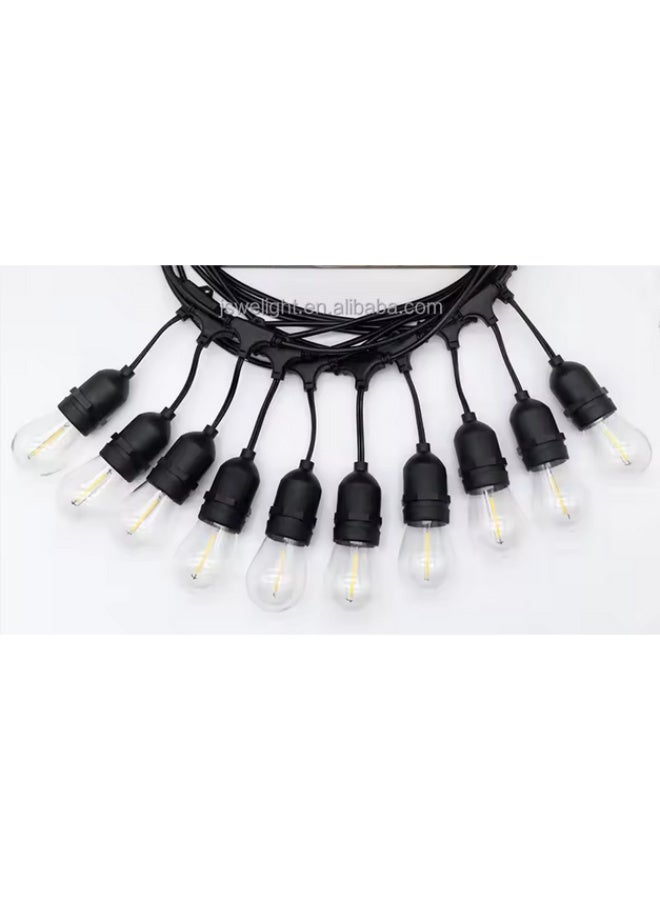 A string of 10 colorful LED lights, perfect for parties and weddings. Durable, weather-resistant, and waterproof. Solar powered. - Image 2