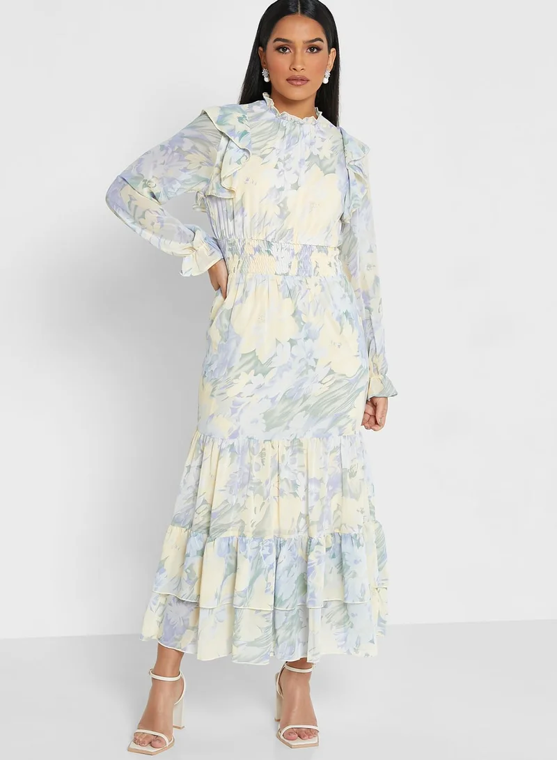 ELLA Floral Tiered Dress