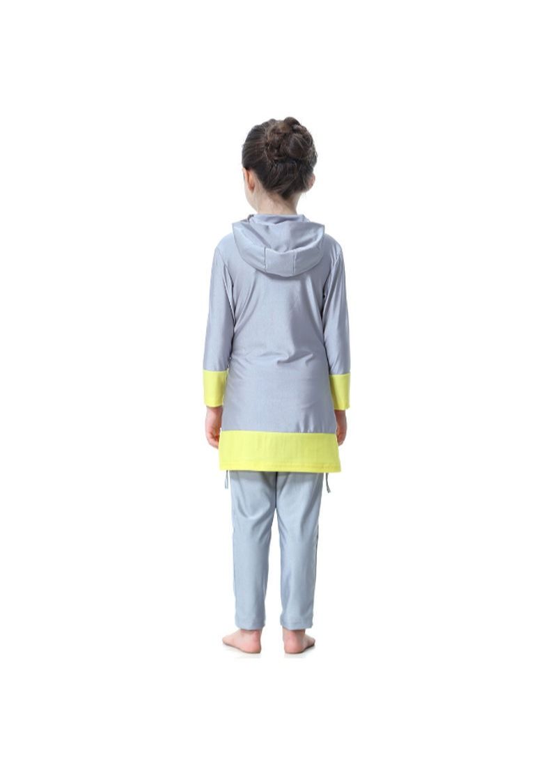 2-Piece Anti Exposure Burkinis Set Grey