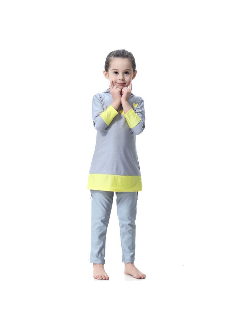 2-Piece Anti Exposure Burkinis Set Grey