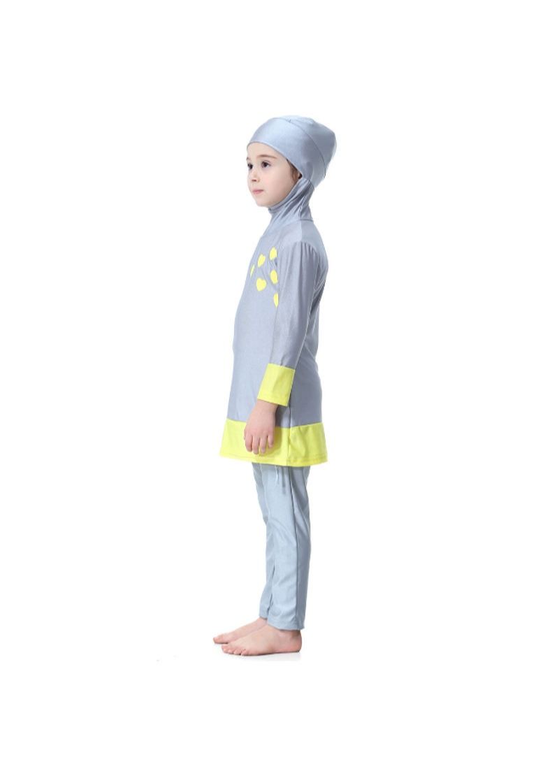 2-Piece Anti Exposure Burkinis Set Grey