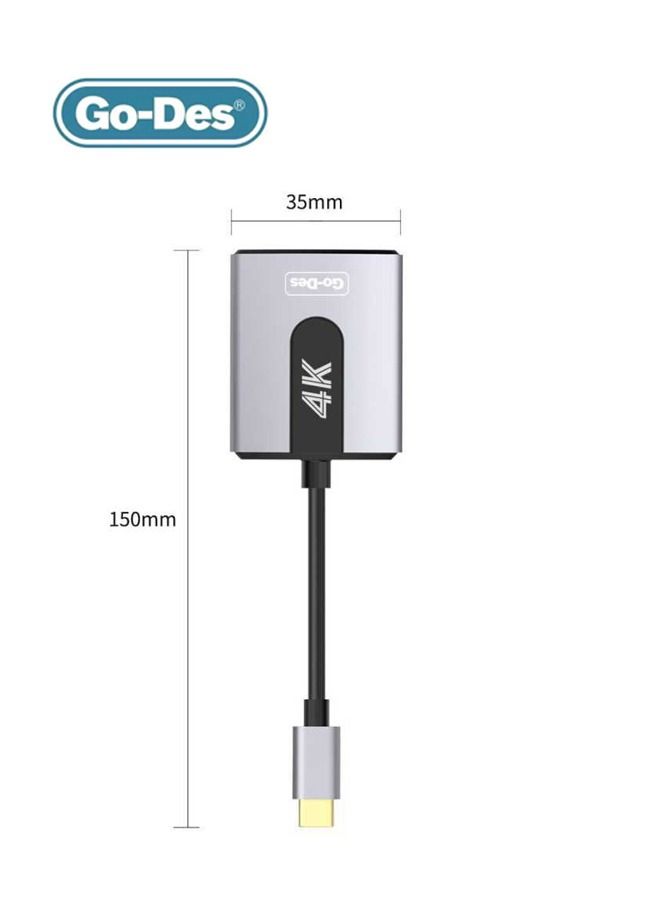GO-DES محول Go-Des Type-C إلى HDMI (USB-C) HDTV GD-8279 - Image 4