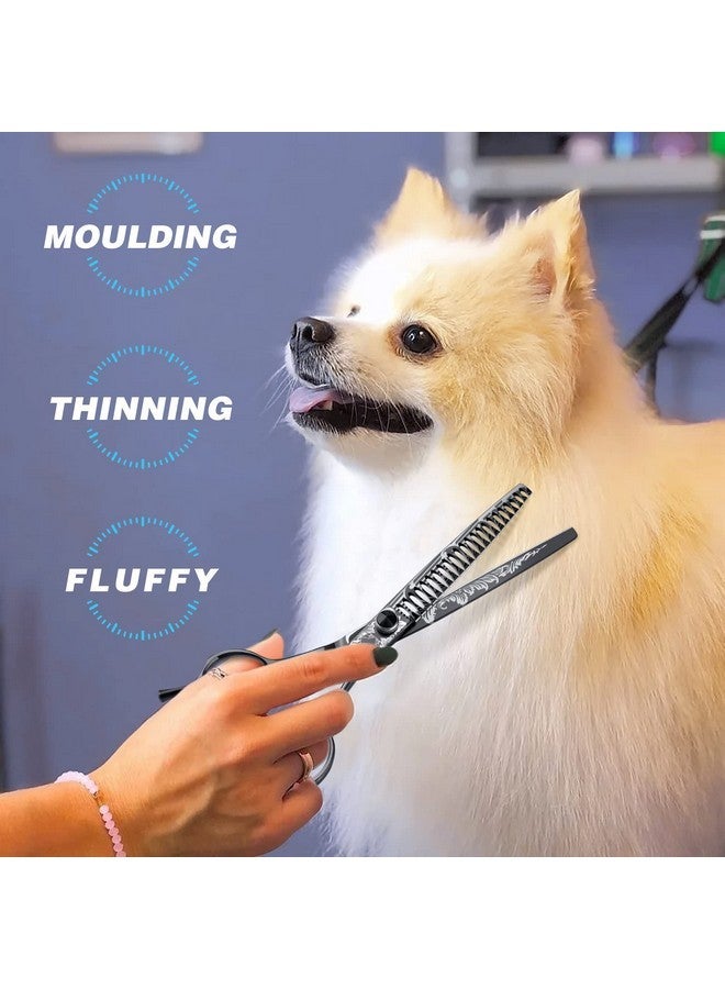جيسون مقص جيسون تشونكر للعناية بالكلاب، مقاس 7 بوصات، مقص مريح للعناية بالحيوانات الأليفة، مقص مزج أرق، مقص تشذيب القطط، مع مقبض منحرف، من الفولاذ المقاوم للصدأ، خفيف الوزن، حاد، آمن، مريح - Image 3