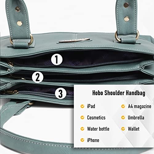 Fostelo Women's Birdie Satchel Tote Handbag for Women | Ladies Purse | Stylish Shoulder Bag | Gift For Women | Grey - Image 5
