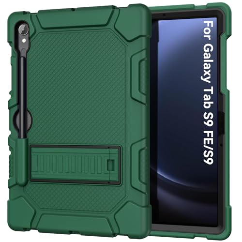 Cantis Case for Samsung Galaxy Tab S10 FE/ S9 FE 5G 10.9 Inch/Galaxy Tab S9 11 Inch 2023, Heavy Duty Shockproof Tablet Case Support S Pen, Alpine Green - Image 1