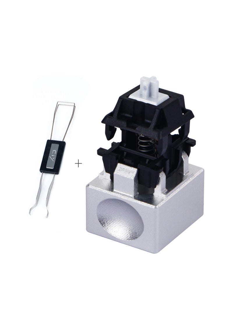 New Fashion Kingdom Aluminum Alloy Switch Opener with Keycap Puller for Cherry MX Switches  Silver 