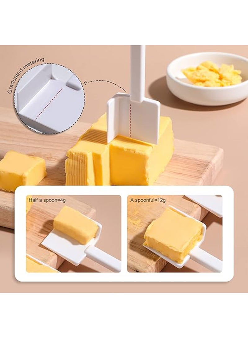1 PCS Butter Cutter Cheese Knife Plastic One Tablespoon Butter Knife Spreader Kitchen Baking Tool with Scale Measurement  - Image 2