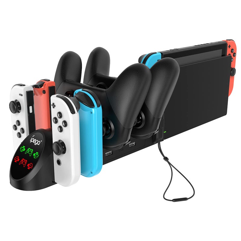 FYOUNG Charger Station for Switch/OLED Model Joy Con and for Switch Pro Controllers Charging Dock with USB 2.0 Plug and Ports, Only for SwitchPro Controller - Image 1