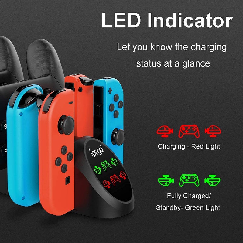 FYOUNG Charger Station for Switch/OLED Model Joy Con and for Switch Pro Controllers Charging Dock with USB 2.0 Plug and Ports, Only for SwitchPro Controller - Image 3