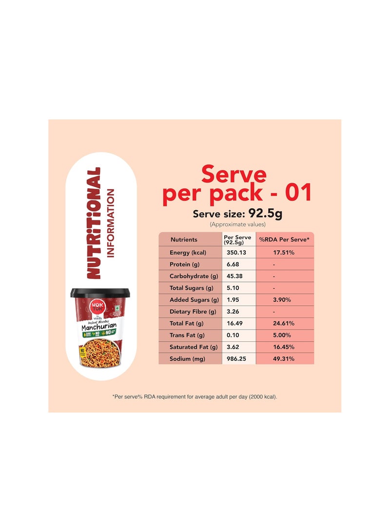 Veeba Wok Tok Instant Noodles Manchurian 92.5g  - Image 3