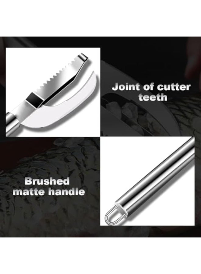 Bukela Multi Fish Scale Knife 3-in-1 Cut Scrape Dig, Stainless Steel Fish Maw Knife Fish Cleaning Knife, Seafood Scraper Fish Knives for Filleting and Cleaning (1, Silver) - Image 3