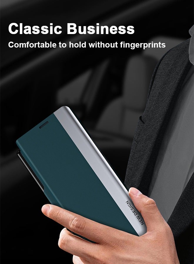 أوشن سامسونج جالاكسي زد فولد 6 حالة الهاتف المحمول ، مع تصميم قوس وفتحة القلم ، حالة جلدية واقية مع قوس كامل - Image 3