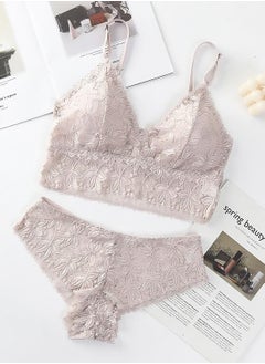ovitio Light Pink Lace-Trimmed Bikini Set - Two Pieces 