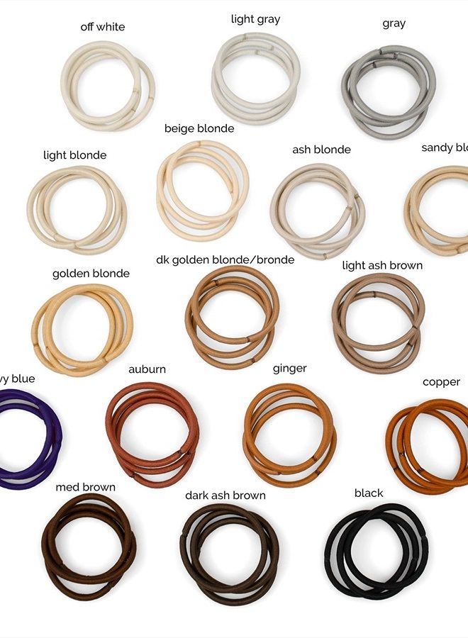 Cyndibands رباط شعر أزرق بحري بدون معدن 4 مم، 1.75 بوصة - 24 قطعة لحاملات ذيل الحصان - Image 5