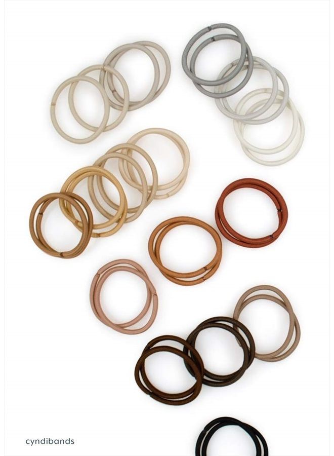 Cyndibands رباط شعر أزرق بحري بدون معدن 4 مم، 1.75 بوصة - 24 قطعة لحاملات ذيل الحصان - Image 2