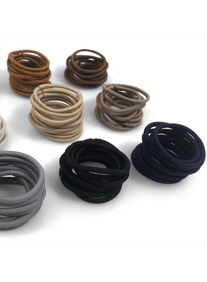 Cyndibands رباط شعر أزرق بحري بدون معدن 4 مم، 1.75 بوصة - 24 قطعة لحاملات ذيل الحصان - Image 4