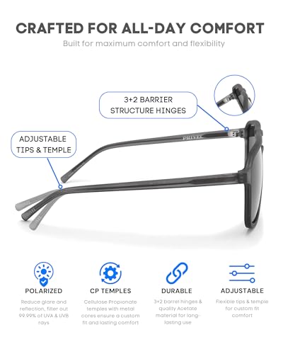 PRIVEL XXL Size Extra Large 160MM Polarized Double Bridge Retro Aviator Sunglasses Big Wide Heads Men UV400 Protection (PMX013P-6) - Image 3