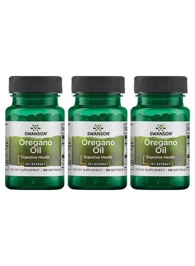 SWANSON Oregano Oil 10:1 Extract Natural Supplement Promoting Digestive Health & Respiratory Support Supports Gastrointestinal System & Urinary Tract Health (120 Softgels 150Mg Each) 3 Pack - Image 2