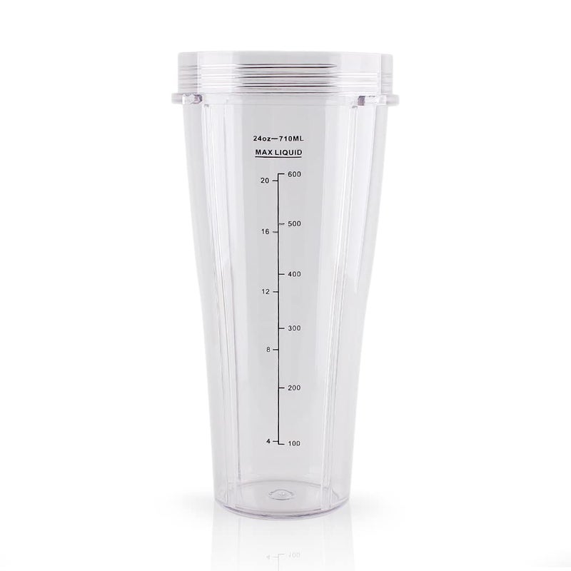 Anbige Replacement Parts CupsCompatible with Ninja Blenders BL480 BL450 BL640 BL490 BL680 NN100 BL682 BL450 BL2012 CT640 CT800 BN400 CL401A SS100 BN75024oz slim cup