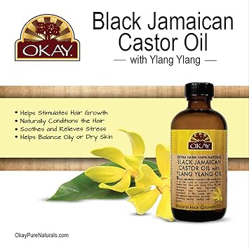 OKAY Pure Naturals Xtra Dark Black Jamaican Castor Oil with Ylang Ylang Oil 4 Ounce 011 kgOKAYBJXYLG4 - Image 3