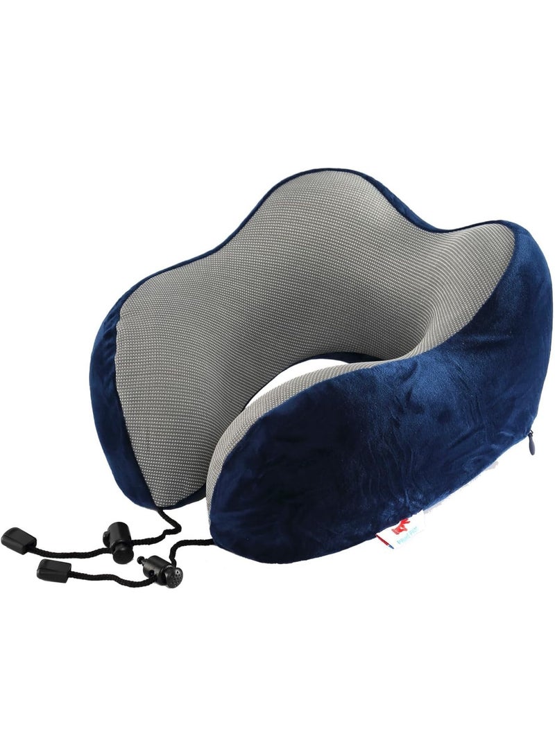 An innovative neck pillow with a pouch and zipper that combines comfort and organization. It will not only relieve your neck during travel or long periods of sitting, but it will also keep your small belongings within easy reach. - Image 5