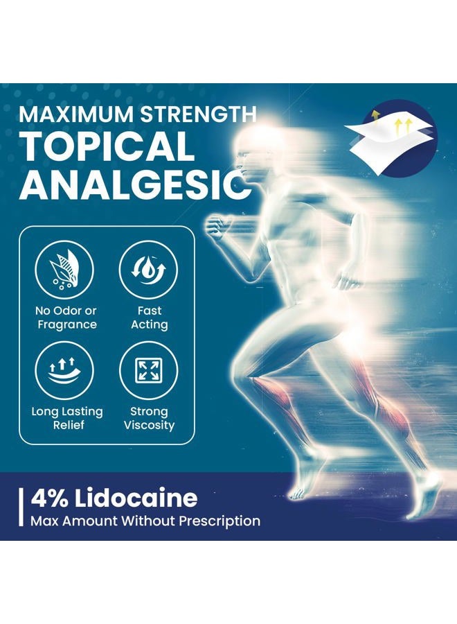 Sumifun لصقات تخفيف الألم 4% ليدوكائين 30 قطعة أقصى قوة جل مخدر لآلام الظهر والركبة والرقبة والمفاصل وآلام العضلات مسكن موضعي مؤهل لـ FSA أو HSA - Image 2