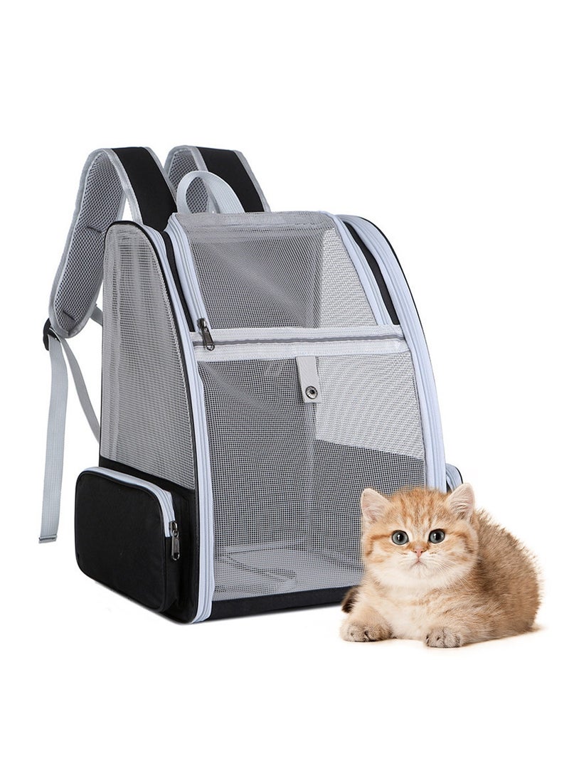 Kidle Cat Bag Pet Backpack Pet Carrier Bag Cat Backpack Expandable with Breathable Mesh for Travel Camping Outdoor  - Image 1