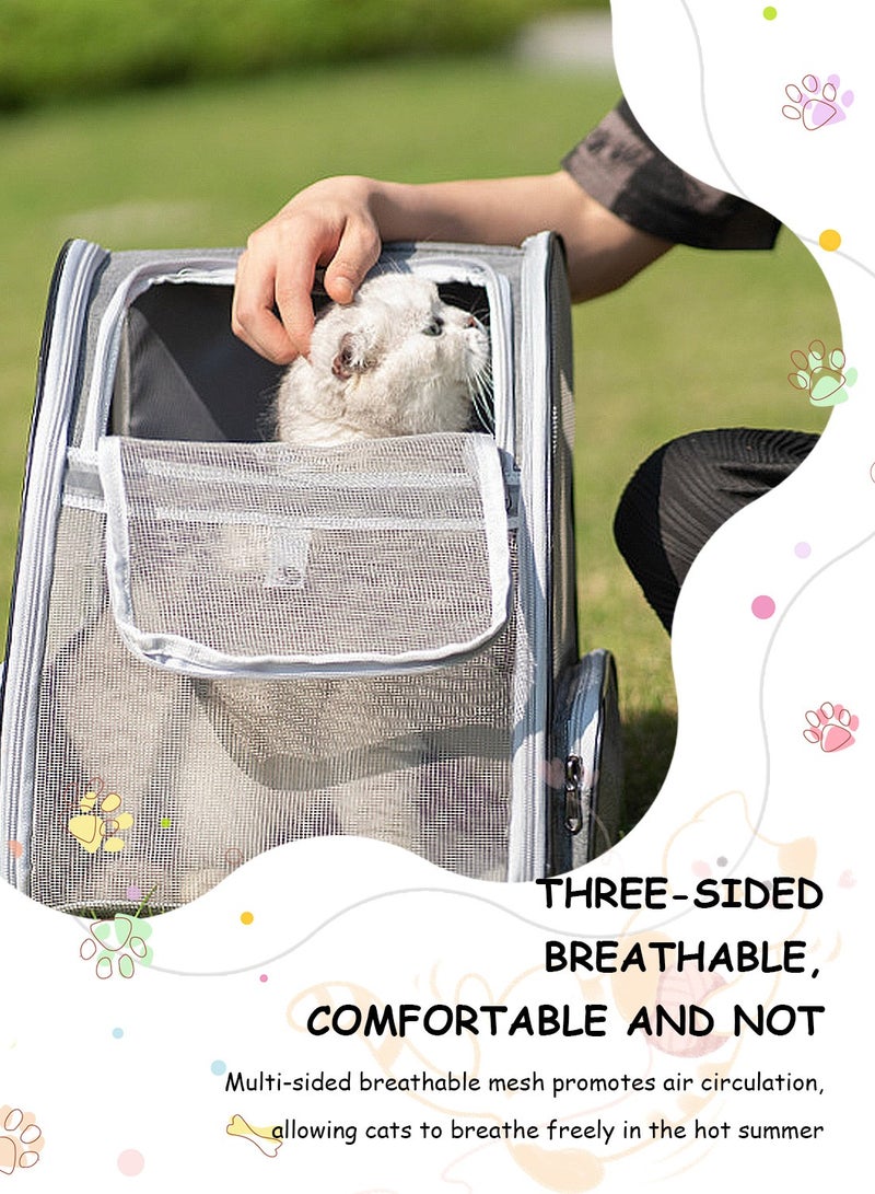 Kidle Cat Bag Pet Backpack Pet Carrier Bag Cat Backpack Expandable with Breathable Mesh for Travel Camping Outdoor  - Image 3