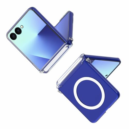 KAPAVER MAG-X Lanyard Ring Back Cover Case Compatible with MagSafe, Magnetic Case for Galaxy Z Flip 7(Hinge) (Clear) - Image 1