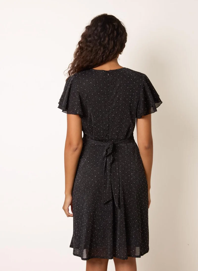 بلو فانيلا Diamante Wrap Dress
