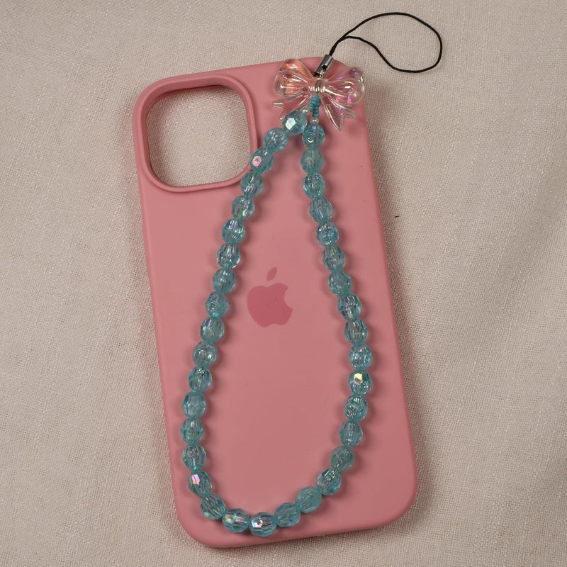 Threads & Beads phone charm with ovel cut beads and single butterfly, stylish mobile charm - Image 3