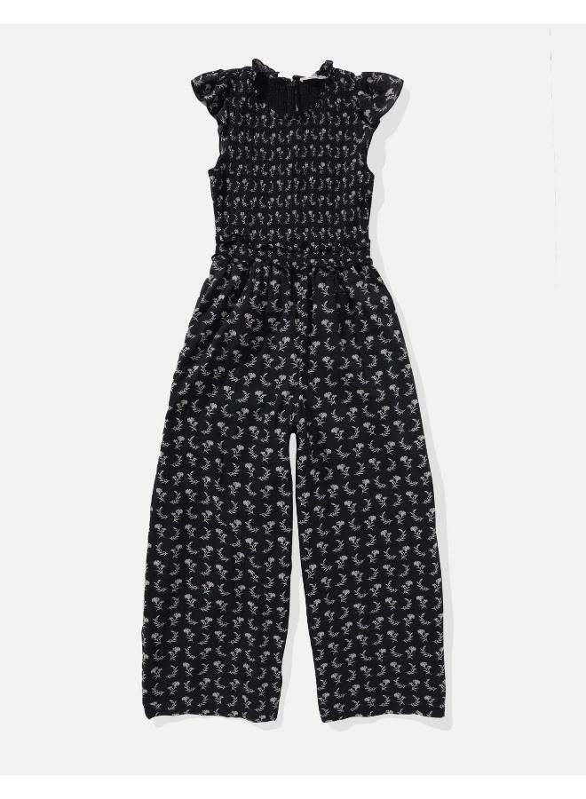 American Eagle AE Ruffle Sleeve Smocked Jumpsuit - Image 3