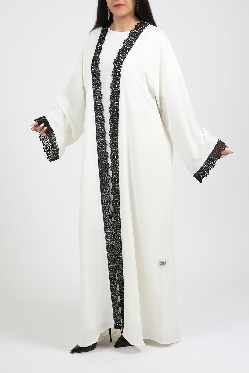 Nikias White nida abaya - Image 1