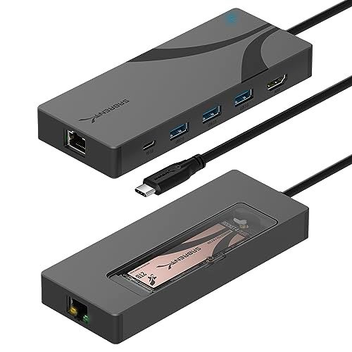 SABRENT USBC Hub SSD Enclosure 6Port Dock with M2 SSD Slot 90W Power Delivery USB 30 20 Ports 4K HDMI RJ45 Gigabit Ethernet HB6PNV - Image 1