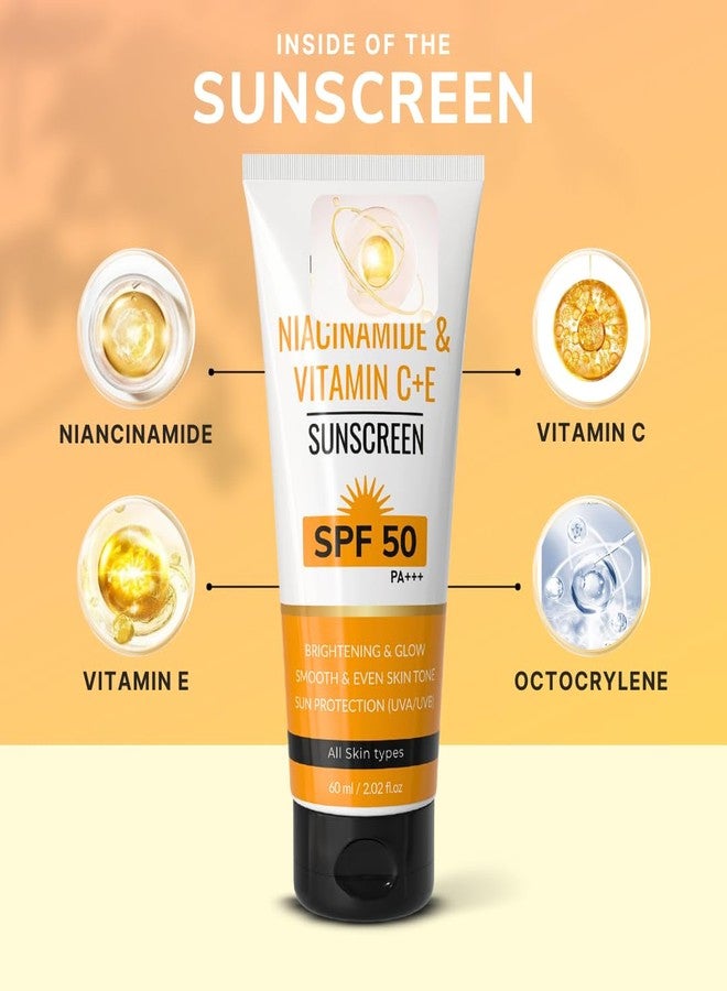Phillauri لوشن واقي من الشمس بعامل حماية 50+++ PA+++ مع النياسيناميد وفيتامين سي، واقي شمس يومي للرجال والنساء، قوام غير دهني، ملمس ناعم، للاستخدام على الوجه والجسم، مثالي للاستخدام اليومي في الهواء الطلق - 60 مل (عبوة من 3 قطع) - Image 3