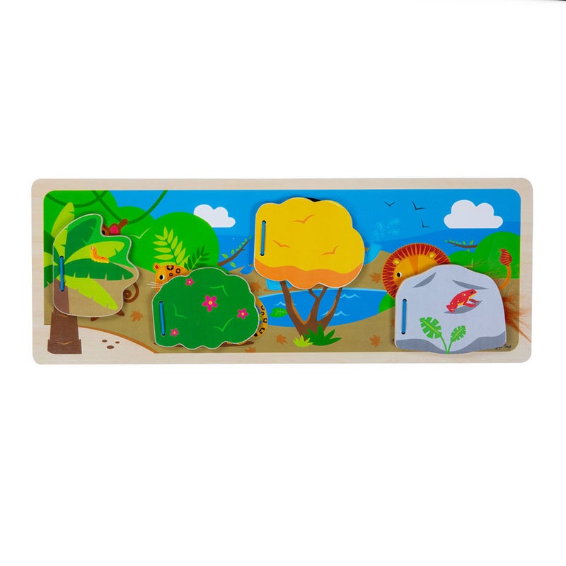 BIGJIGS In The Jungle Sensory Board Bj037