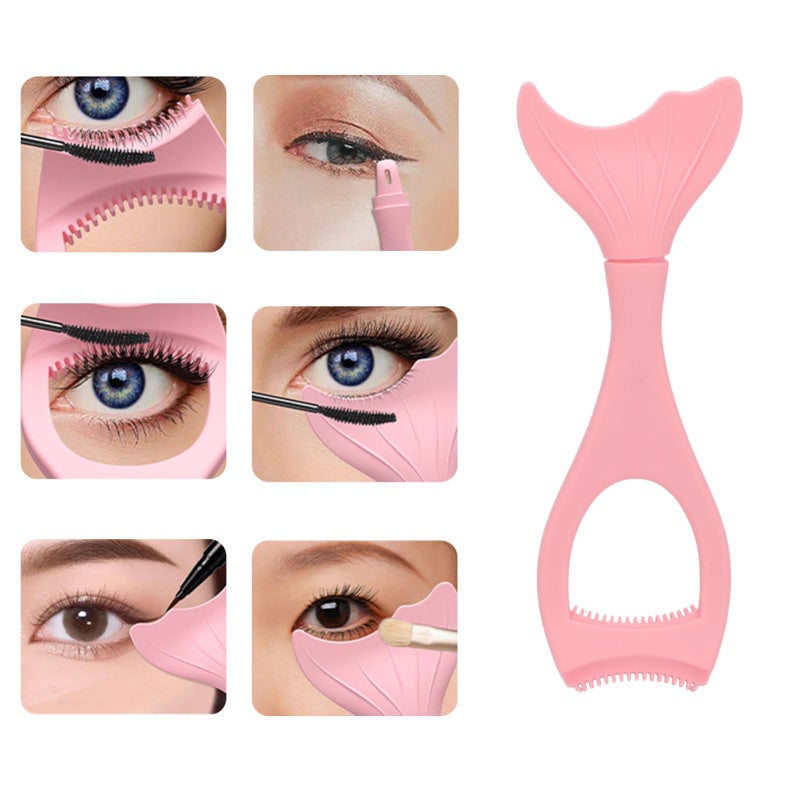 Silicone Eyeliner Stencil: Pink Soft Skin-Friendly Flexible - Multifunctional Reusable Winged Eyeliner Stencil for Beginners Experts Travel Makeup - Image 3