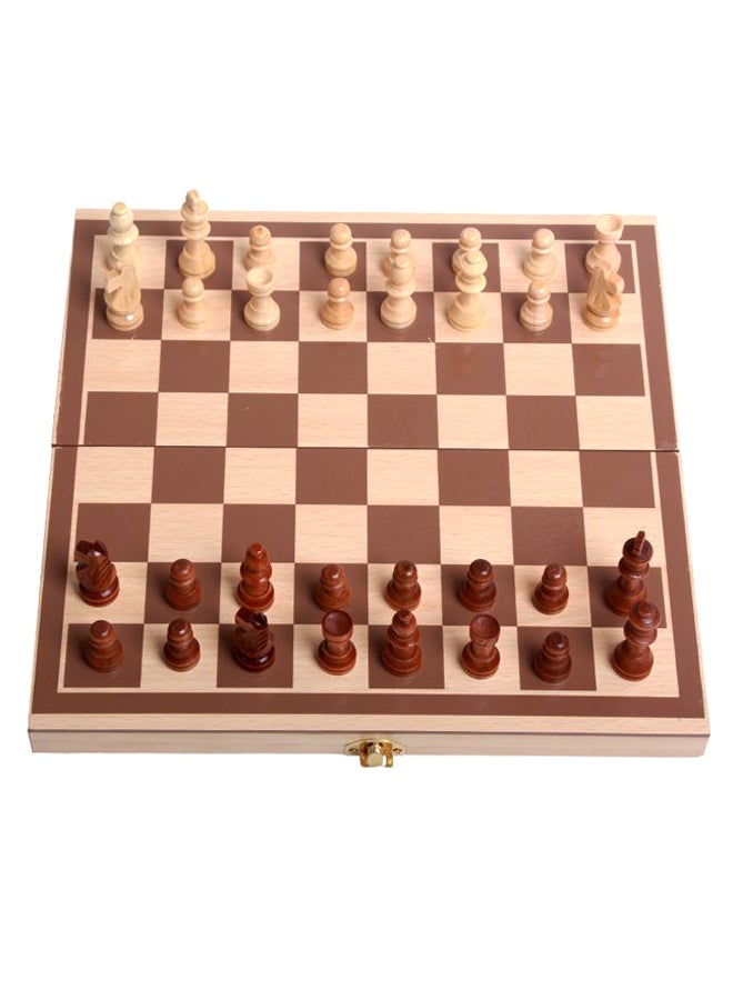 Loquat Folding Wooden Chess Set With Magnet Closure 15.7 x 15.7inch
