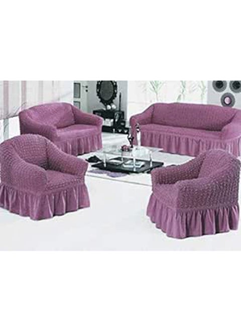Sofas Cover Set  Turkish Model  4 Pieces  Consist Of 1 Sofa Cover For Three Seater  1 Sofa Cover For Two Seater And 2 Chair Covers