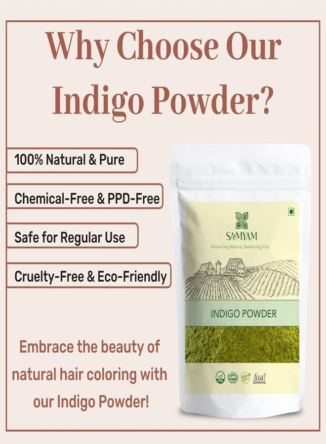 SAMYAM Natural Indigo Powder - 200g (7 oz) | Natural Hair Dye, Chemical and PPD Free - Image 4
