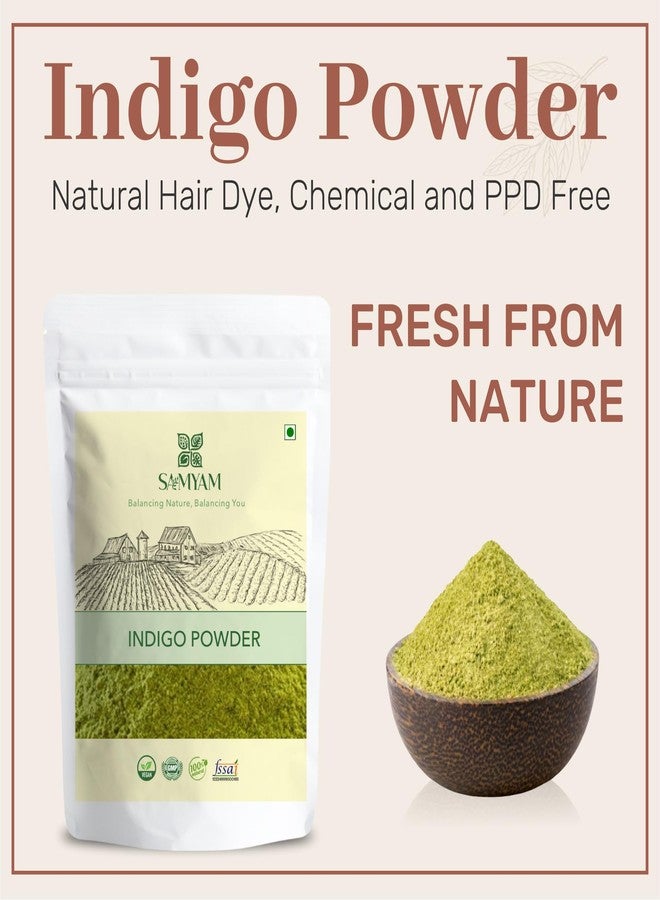SAMYAM Natural Indigo Powder - 200g (7 oz) | Natural Hair Dye, Chemical and PPD Free - Image 2