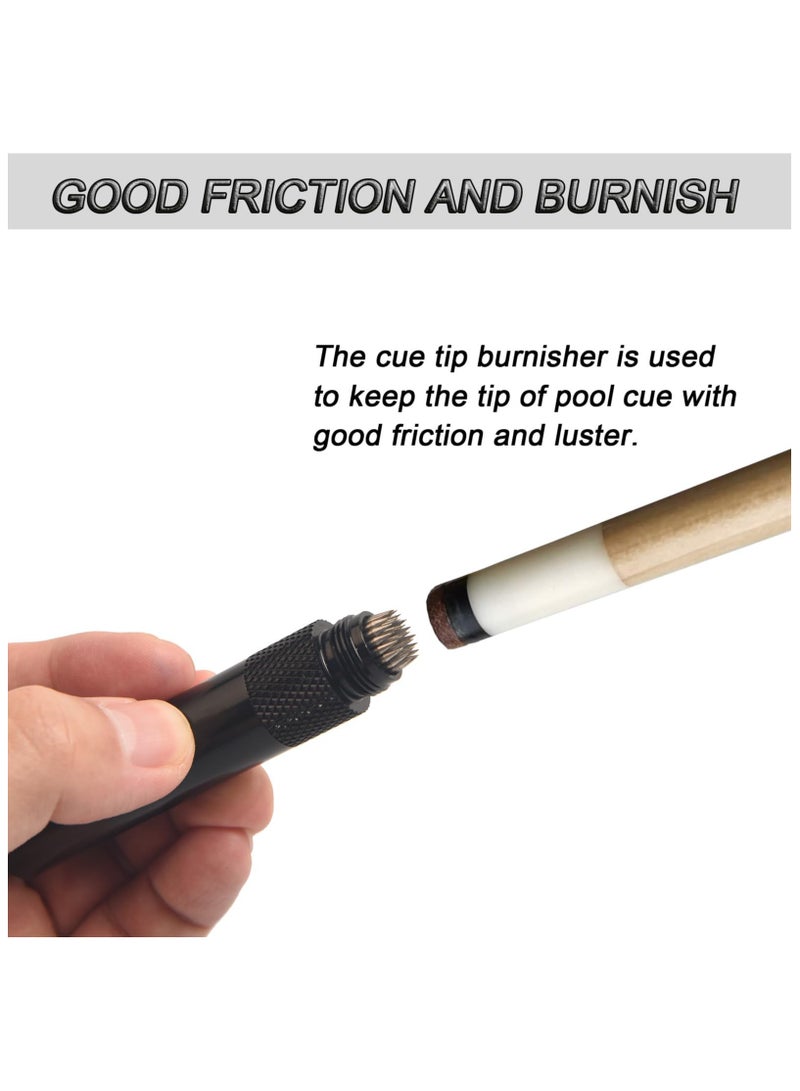 SOLARAE 3 in 1 Snooker Pool Cue Tip Shaper, Repair Cue Tip Stick Accessories with Pool Cue Tips Storage and Billiard Pool Chalk Holder, for Billiards Non-Slip Billiard Cue Tip Tool Pool Table Accessory - Image 4