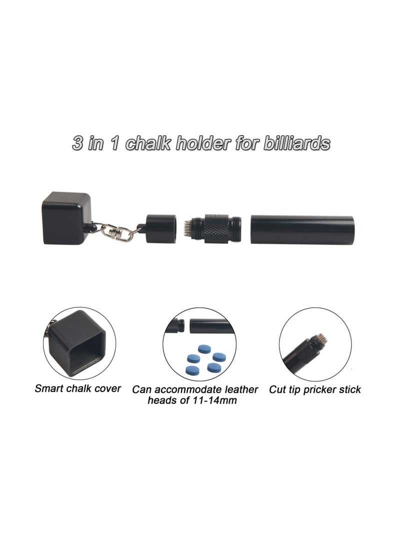 SOLARAE 3 in 1 Snooker Pool Cue Tip Shaper, Repair Cue Tip Stick Accessories with Pool Cue Tips Storage and Billiard Pool Chalk Holder, for Billiards Non-Slip Billiard Cue Tip Tool Pool Table Accessory - Image 3