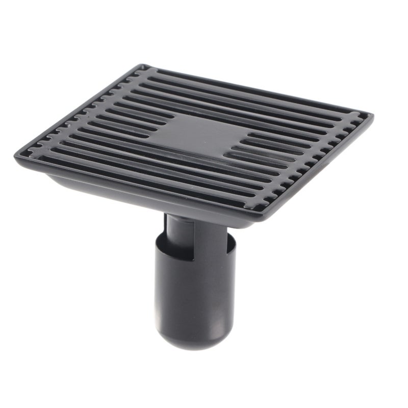 Shower Floor Drain SUS304 Stainless Steel Matt Black Removable Cover Grille - Wear-Resistant Corrosion-Resistant Easy Clean Square Floor Drain for Bathroom Kitchen - Image 5
