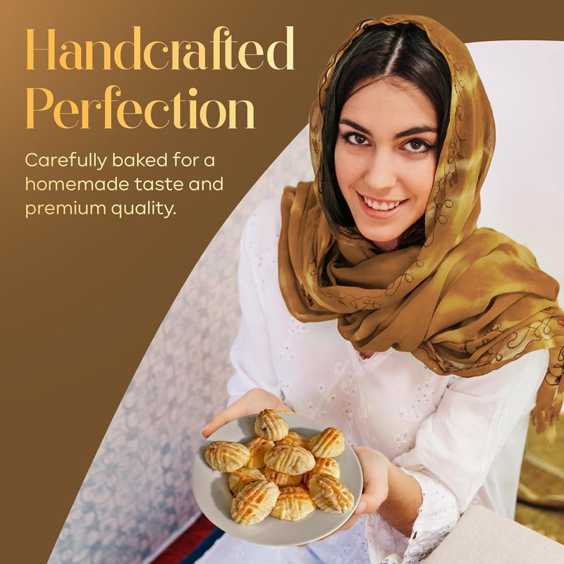 Abu Al Jedi 500g Maamoul Walnut – Traditional Arabic Cookies Filled with Walnut – Middle Eastern Sweets Gift Box for Eid, Ramadan, and Occasions – Maamoul and Baklawa Treats - Image 5