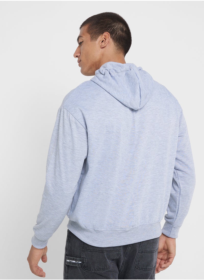 Seventy Five Basics Essential Oversize Zip Through Hoodie  - Image 2
