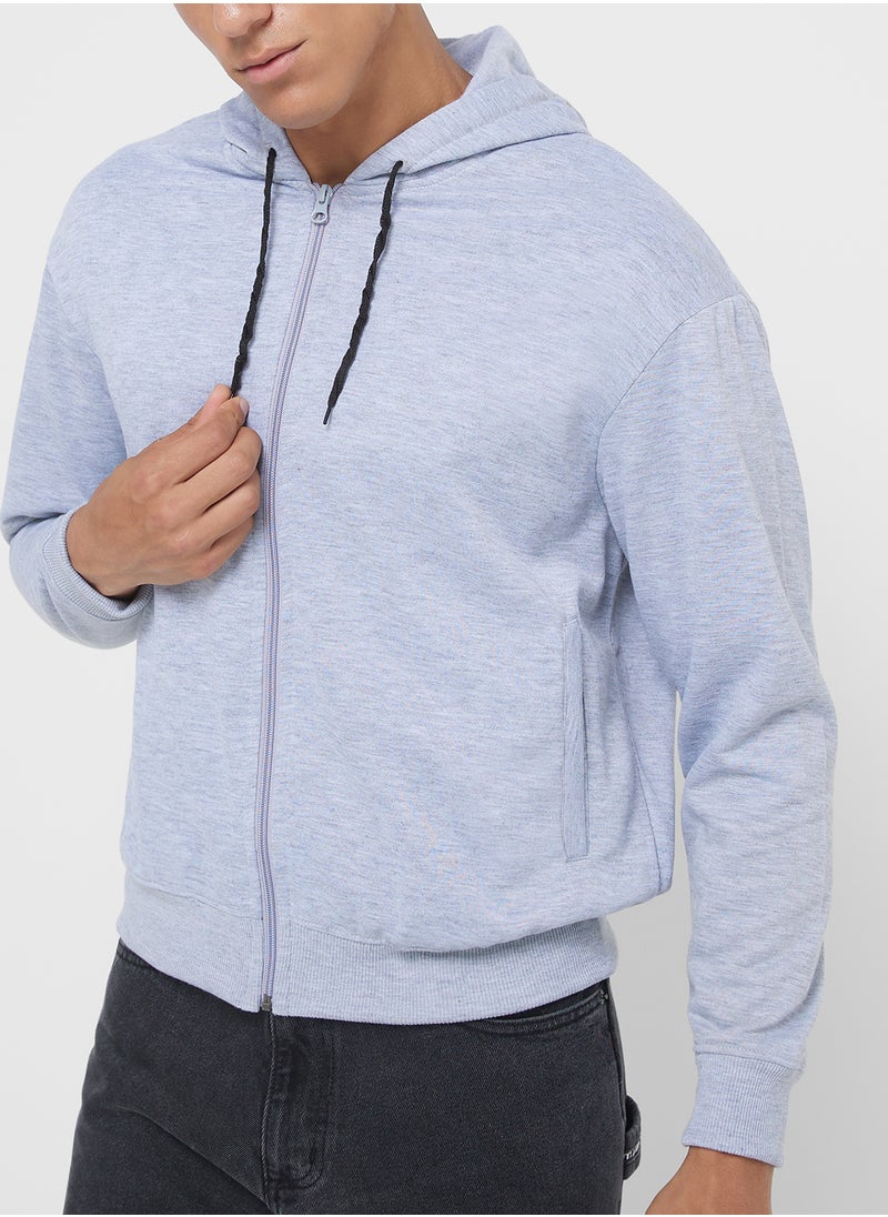 Seventy Five Basics Essential Oversize Zip Through Hoodie  - Image 3